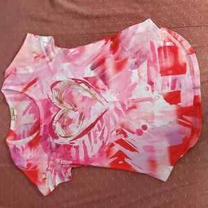 A tie-dye heart shirt